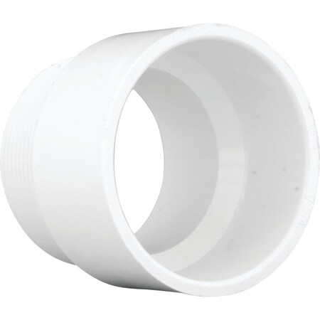 Charlotte Pipe And Foundry 3 In. Hub x 3 In. MIP Schedule 40 DWV PVC Adapter PVC 00109 1400HA